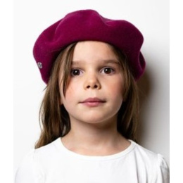 Béret Enfant Petit Basque Aubergine - Héritage par Laulhère