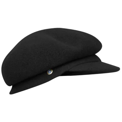 Ainhoa Black Virgin Wool Cap - Laulhère Reference: 22582 | Chapellerie Traclet