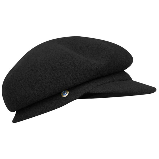 Ainhoa Black Virgin Wool Cap - Laulhère