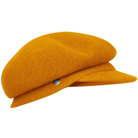Ainhoa Turmeric Virgin Wool Cap - Laulhère