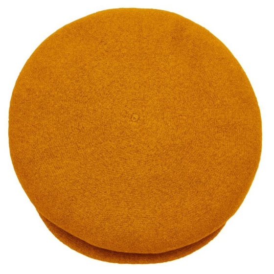 Ainhoa Turmeric Virgin Wool Cap - Laulhère