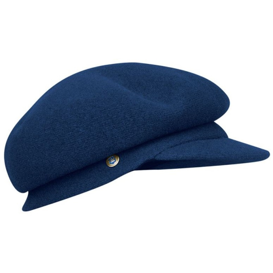 Ainhoa Virgin Wool Cap Blue - Laulhère