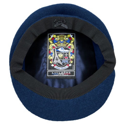 Ainhoa Virgin Wool Cap Blue - Laulhère