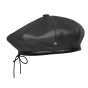 Béret Zura Cuir Noir - Laulhère