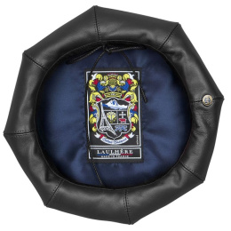 Zura Black Leather Beret - Laulhere