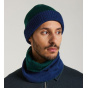 Two-tone Otxoa Green & Blue Wool Neck Warmer - Heritage by Laulhère