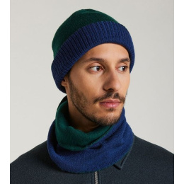 Tour De Cou Bicolore Otxoa Laine Vert & Bleu - Héritage par Laulhère