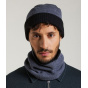 Mendia Two-Tone Wool Beanie Black & Dark Gray - Laulhère