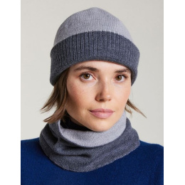 Bonnet Mendia Bicolore Laine Gris - Laulhère
