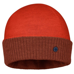 Bonnet Mendia Bicolore Laine Châtaigne & Brique - Laulhère