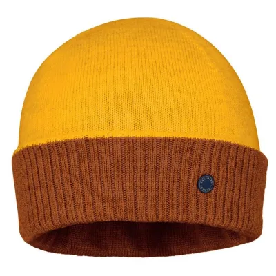 Bonnet Mendia Bicolore Laine Cognac & Curry - Laulhère Boutique Traclet Reference : 22598| Chapellerie Traclet