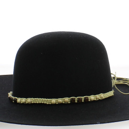 Garniture à Chapeau Perles marron et crème - Traclet
