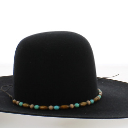 Blue/Brown/Beige Pearl Hat Trim - Traclet