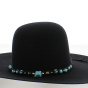 Blue/Silver Pearl Hat Trimming with Black Cord - Traclet