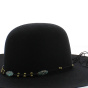 Garniture à Chapeau Perle bronze/amande bleuté/cordage noir - Traclet