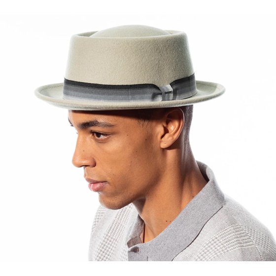 Porkpie Hat Klaxon Gray - Bailey