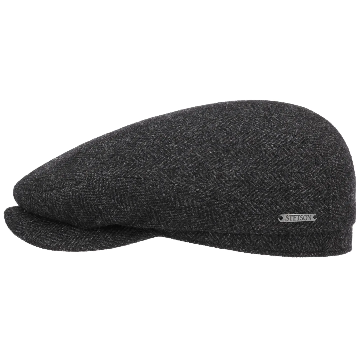 Casquette Belfast Herringbone Laine Grise - Stetson  Reference : 22628 | Chapellerie Traclet