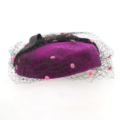 EDY HID Purple Velvet Ceremony Hat Reference: 13210 | Chapellerie Traclet
