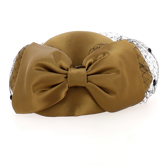 Prestige evening hat (tambourine in 4 colors pink/yellow/beige/brown) - TRACLET