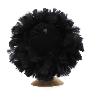 Show toque (Black Velvet with feathers) - Traclet Reference: 22651 | Chapellerie Traclet