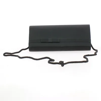 Black satin ceremony bag with mirror - Chapellerie Traclet - Reference: 22672
