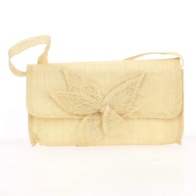 Pochette de cérémonie en paille (3 coloris : Noir/Bordeau/Naturel)