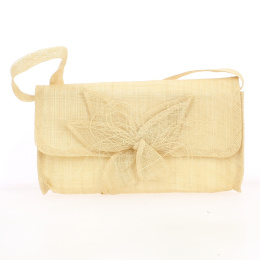 Pochette de cérémonie en paille (3 coloris : Noir/Bordeau/Naturel)