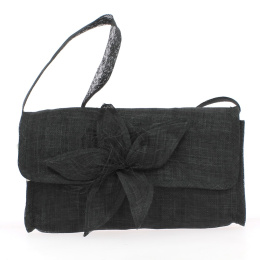 Pochette de cérémonie en paille (3 coloris : Noir/Bordeau/Naturel)