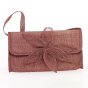 Pochette de cérémonie en paille (3 coloris : Noir/Bordeau/Naturel)