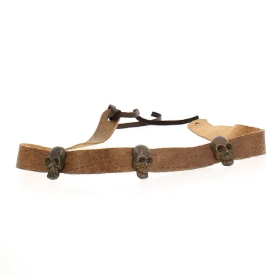 Removable Hat Trim (fancy leather skull) - Reference: 22683 | Chapellerie Traclet