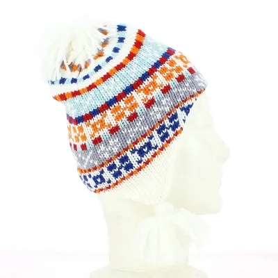 Ear flap beanie for children fleece lined white - Chapellerie TRACLET - Reference: 22697 | Chapellerie Traclet