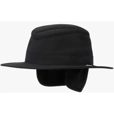 LTM5 AIRFLO® Ear Flap Hat Black UPF 50+ - Tilley Reference: 22710| Chapellerie Traclet