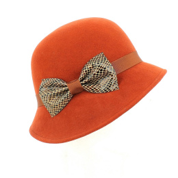 Chapeau Cloche Made in France nœud cuir - Traclet