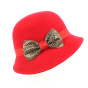 Chapeau Cloche Made in France nœud cuir - Traclet