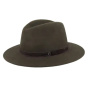 Gianni Traveller Hat with Ear Flaps Olive Felt - Fléchet