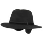 Gianni Traveller Hat with Ear Flaps Black Felt - Fléchet