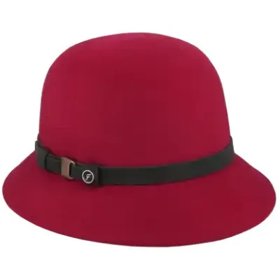 Judith Black Cloche Hat in Rabbit Felt - Fléchet Reference: 8462 | Chapellerie Traclet