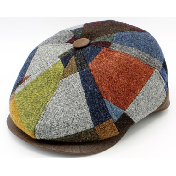 Dijon 8-Panel Patchwork Wool Cap - Traclet