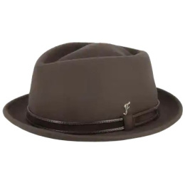 Chapeau Porkpie Novare Feutre Taupe - Fléch