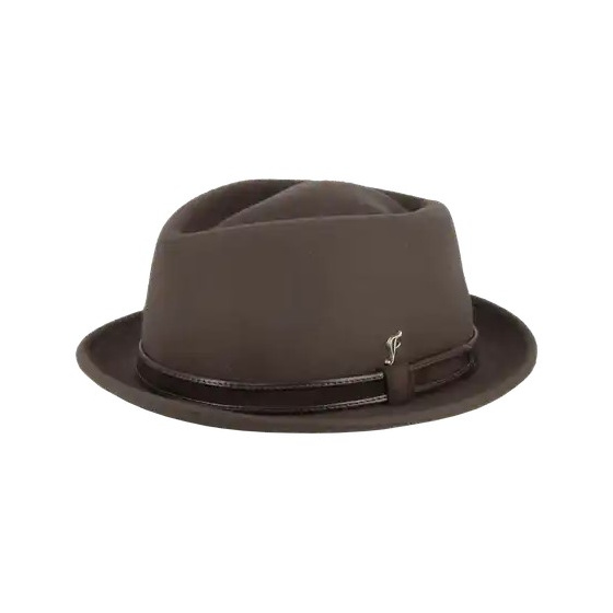 Chapeau Porkpie Novare Feutre Taupe - Fléch