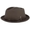 Porkpie Novare Taupe Felt Hat - Fléchet ref: 22380| Chapellerie Traclet