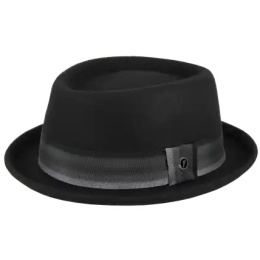 Chapeau Porkpie Crooner Feutre Noir - Fléchet