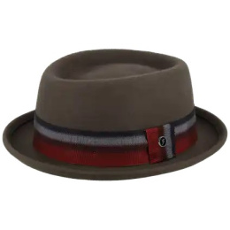 Chapeau Porkpie Crooner Feutre Taupe - Fléchet
