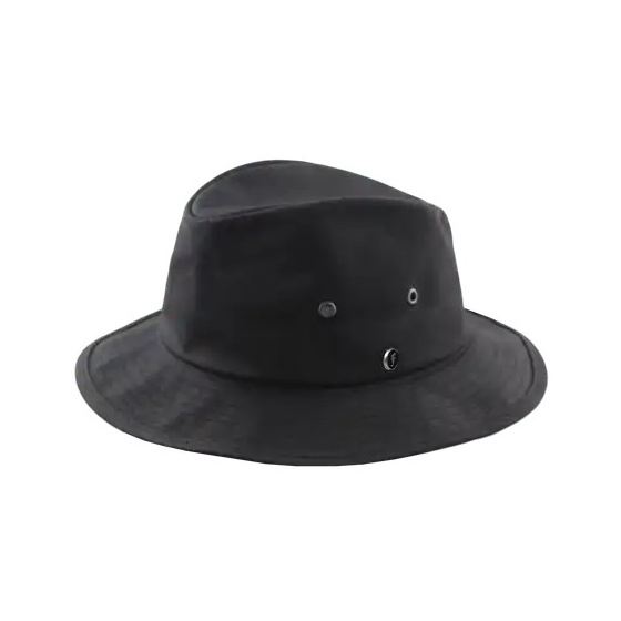 Chapeau Giovanni Coton Huilé Noir - Fléchet