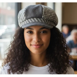 Azzurra Patchwork Newsboy Cap - Fléchet
