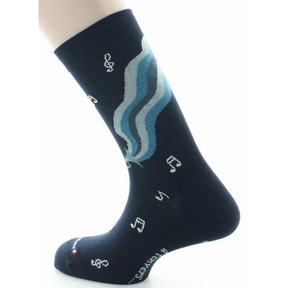 Men's Music Organic Cotton Navy Socks - DAGOBERT