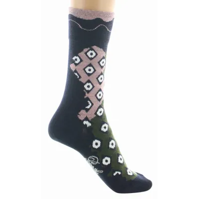 Women's Losanges Wool Socks Made in France - Berthe Reference: 22757| Chapellerie Traclet
