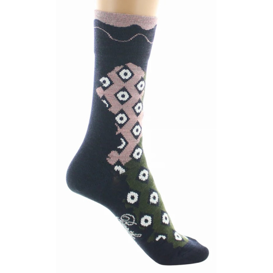 Women's Losanges Wool Socks Made in France - Berthe