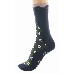 Women's Losanges Wool Socks Made in France - Berthe
