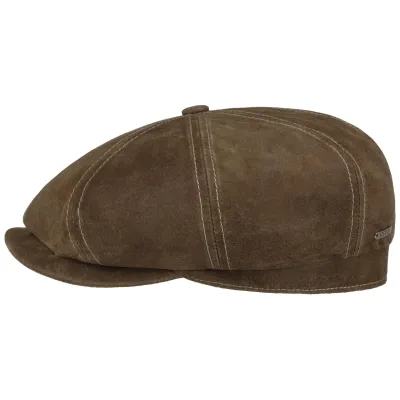 Casquette Hatteras Lombardi Cuir Cognac - Stetson